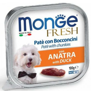 MONGE DOG FRESH DUCK suņu konservi pastēte Pīle 100g